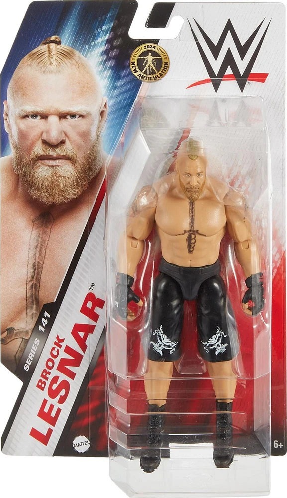 WWE Brock Lesnar Action Figure, 6-inch Collectible Superstar with Articulation & Life-Like Look