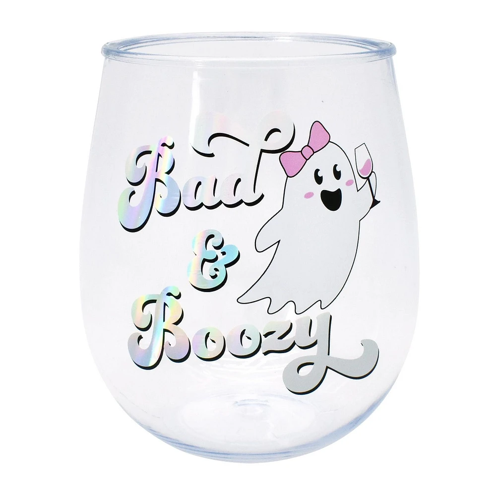 Halloween bad boozy design 16 oz stemless tumbler