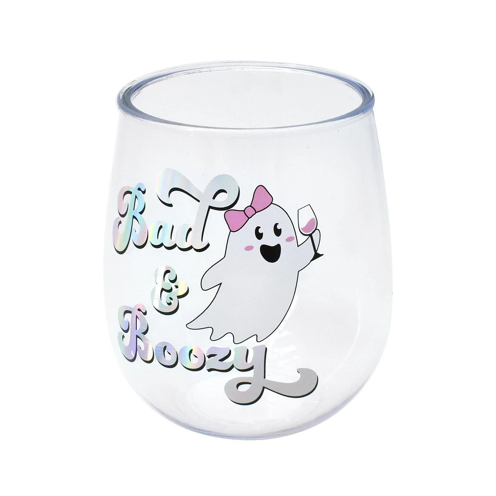 Halloween bad boozy design 16 oz stemless tumbler