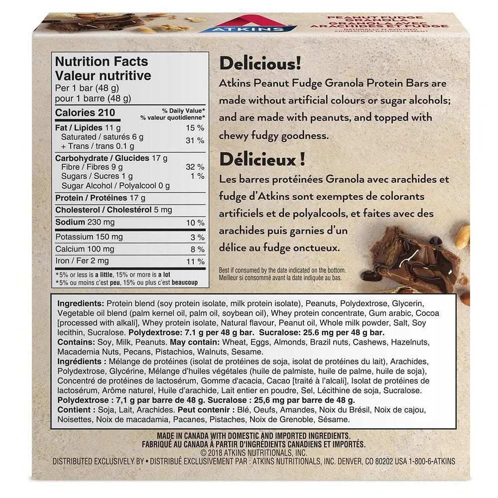 Atkins Peanut Fudge Granola Protein Bar