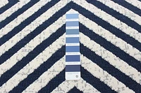 ECARPET Indoor/Outdoor for Balcony, Patio and Garden Milan Blue, Ivory Rug