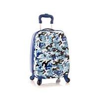 Blue Camo Kids Spinner Luggage, Blue Camo Spinner Luggage