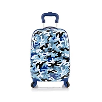 Blue Camo Kids Spinner Luggage, Blue Camo Spinner Luggage