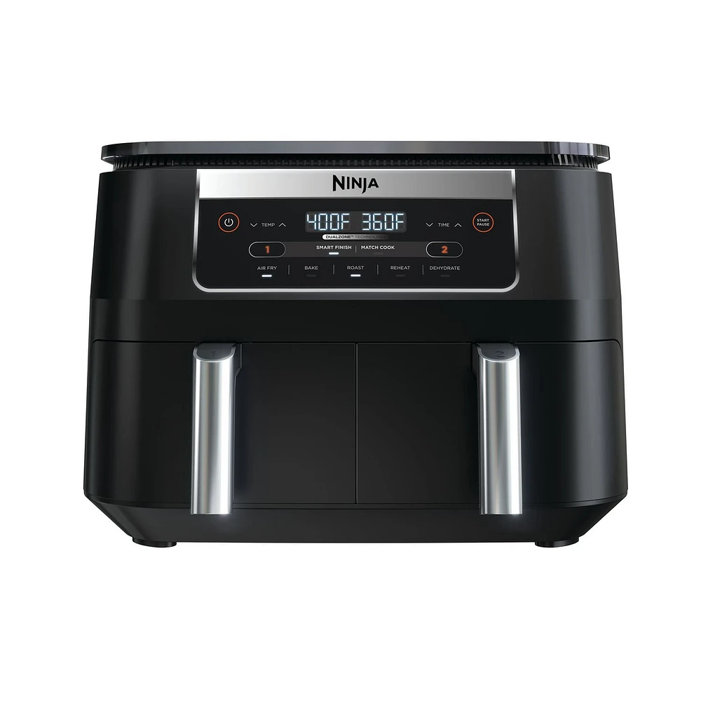 Ninja DZ090C Foodi 6-qt. 5-in-1 2-Basket Air Fryer with DualZone Technology, 2 Basket Air Fryer