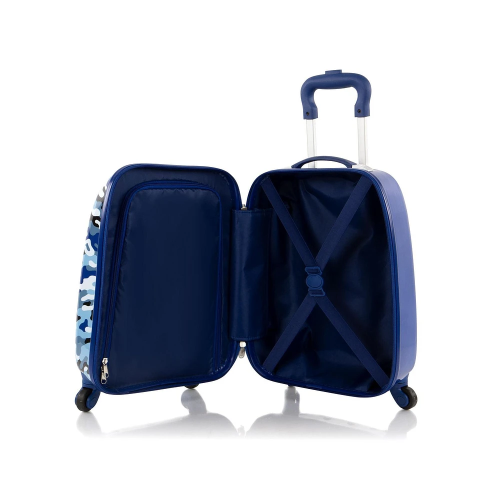 Blue Camo Kids Spinner Luggage, Blue Camo Spinner Luggage