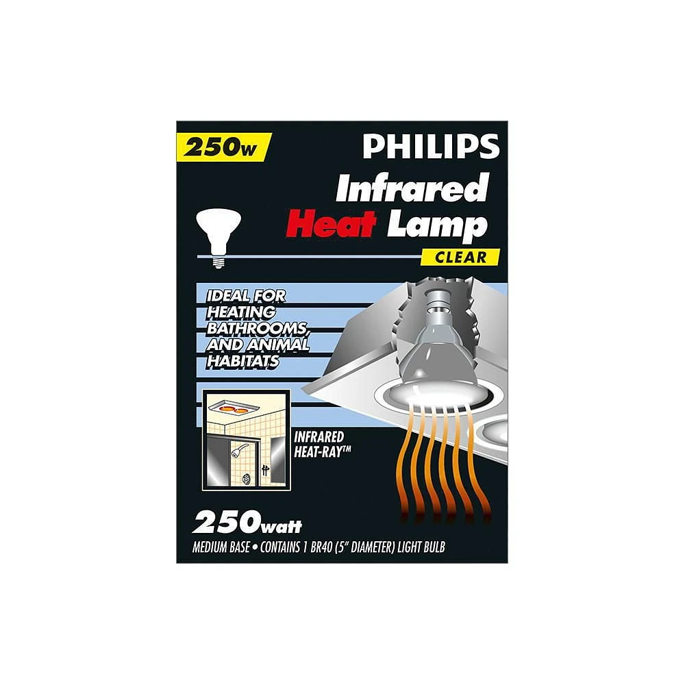 PHILIPS 250W BR40 Reflector Infrared bulb, INC 250W BR40 HEAT CLR