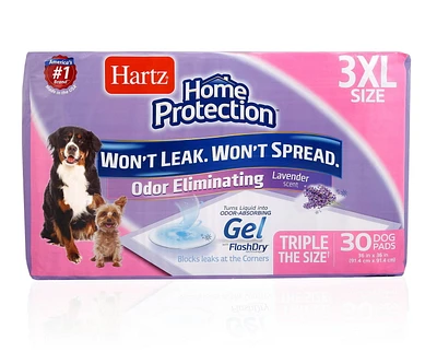 Hartz Home Protection Odour Eliminating Dog Pee Pads and Training Pads for Puppies and Adult Dogs 3XL, 30ct Dog Pad (36"x36")