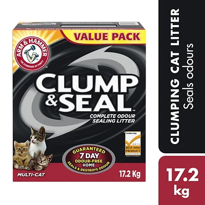 Litière Agglomérante et Scellante d'Arm & Hammer Multi-Chat pour chats 17,2 kg