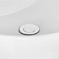 2.6-in. W Stainless Steel Bathroom Sink Drain In White AI-20323