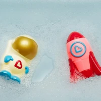 Munchkin Galaxy Buddies™ Water Safe Light Up Bath Toy Set - Astronaut & Rocket Ship