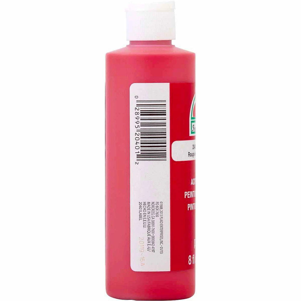 Apple Barrel 8 oz Bright Red, 8 oz Matte Acrylic Paint