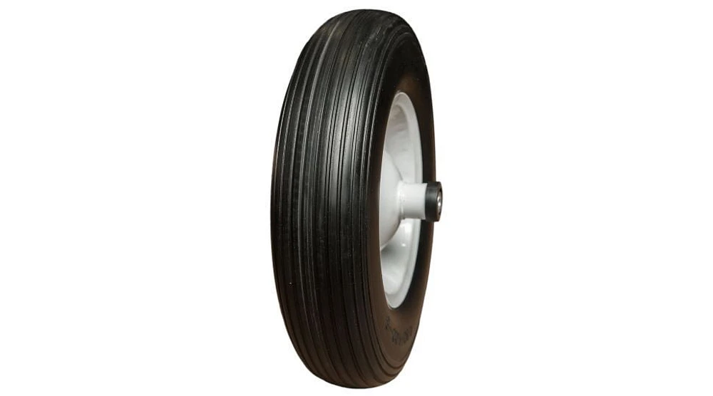 Wheelbarrow Tire Assembly, 4.00-6 4PR Rib Tire and Wheel