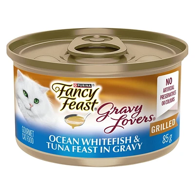 Fancy Feast Gravy Lovers Ocean Whitefish & Tuna, Wet Cat Food 85g, 85g