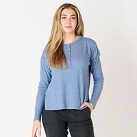 DV L/S Henley shirt with snap up front