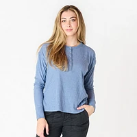 DV L/S Henley shirt with snap up front