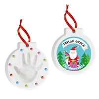 Holiday Time Christmas Ball Handprint Ornament