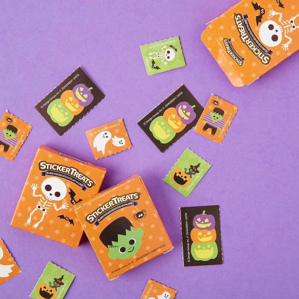 20CT Sticker Treat Boxes - Skeleton