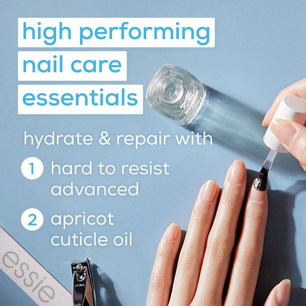 soin fortifiant avancé pour les ongles essie hard to resist advanced, formule végétalienne exempte de 8 ingrédients nocifs avec technologie enrichie de MSM, transparent, 13,5 ml Cette formule teintée transparente renforce les ongles mous et abîmés tout en rendant les ongles visiblement plus sains après 3 jours
