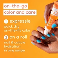 essie nail and cuticle care on a roll apricot roller ball, 13.5 ml, nail & cuticle oil care