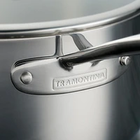 Tramontina Tri-Ply Clad 10 Pc Stainless Steel Cookware Set with Glass Lids