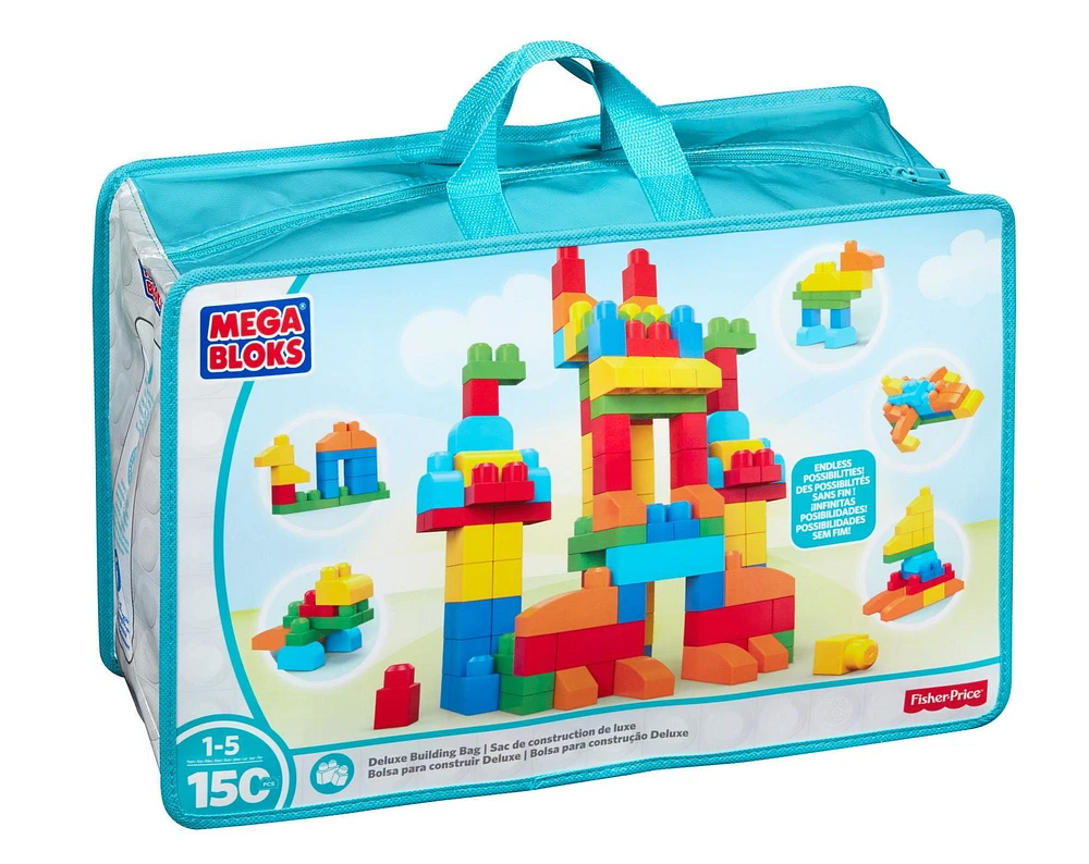 MEGA BLOKS Deluxe Building Bag 150-Piece