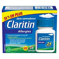 Claritin Allergy Medicine - 24 Hour Non-Drowsy Allergy Medication, Loratadine Antihistamine Pills For Allergy Relief, Bonus Pack