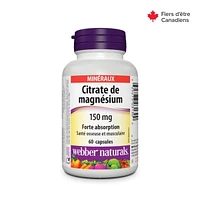 Webber Naturals® Magnesium Citrate High Absorption 150 mg, 60 Capsules