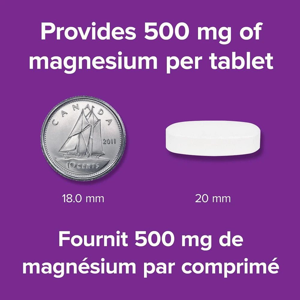 Webber Naturals Magnésium, Absorption accrue, 500 mg 60 comprimés