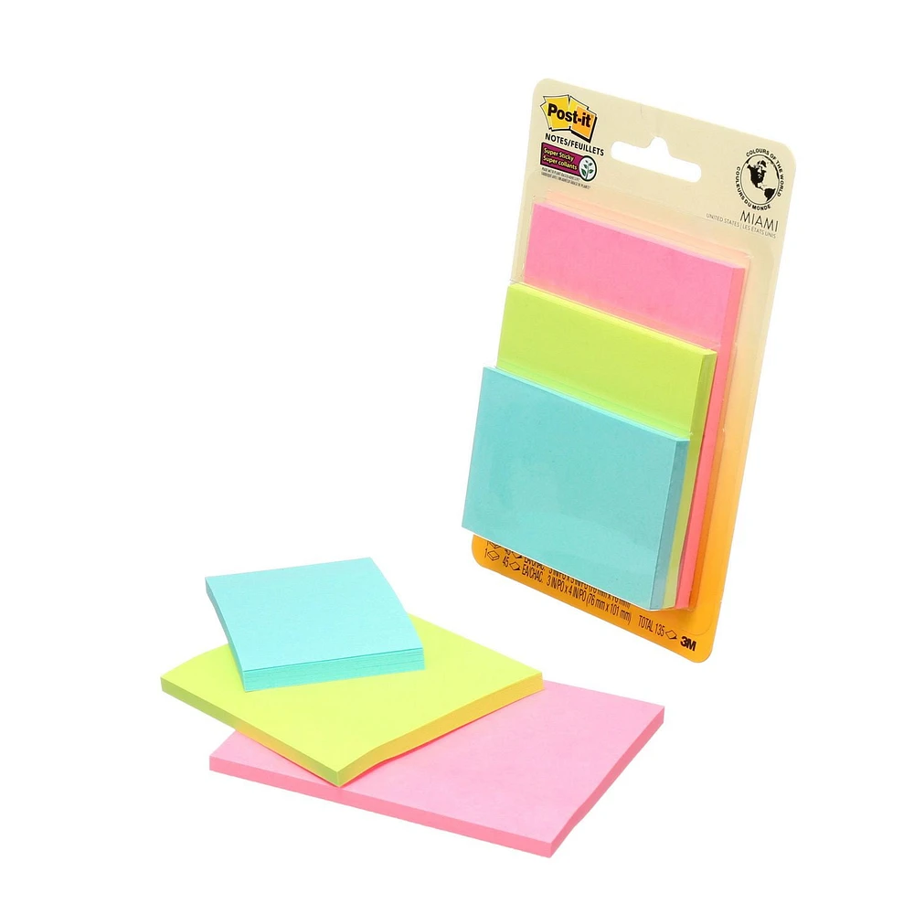 POST - IT Post-it 3432-SSMIA-C Super Sticky Notes