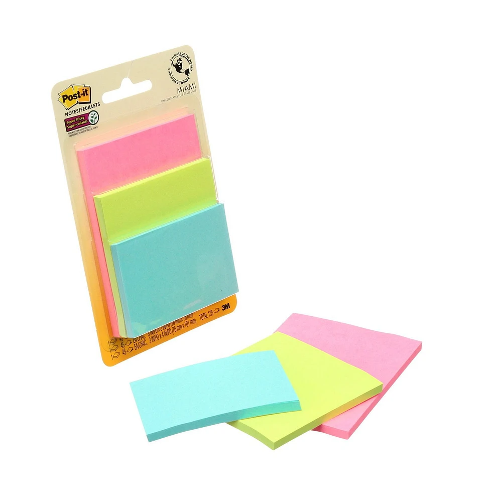 POST - IT Post-it 3432-SSMIA-C Super Sticky Notes