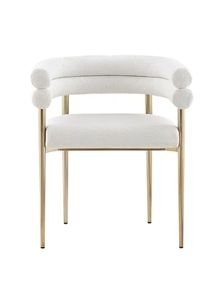 Ellora Dining Chair, Set of 2, Cream/Gold