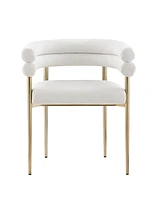 Ellora Dining Chair, Set of 2, Cream/Gold