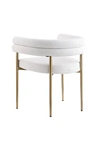 Ellora Dining Chair, Set of 2, Cream/Gold