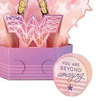 Hallmark Wonder Woman Paper Wonder Pop Up Musical Birthday Card or Mothers Day Card (Plays Wonder Woman Theme)