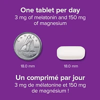 Webber Naturals Mélatonine Magnésium, 3/150 mg de 100 comprimés