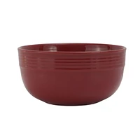 Mainstays Chiara Stoneware 6.25" Round Red Bowl, Color glaze with stoneware