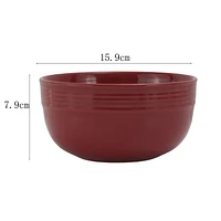 Mainstays Chiara Stoneware 6.25" Round Red Bowl, Color glaze with stoneware