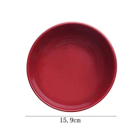 Mainstays Chiara Stoneware 6.25" Round Red Bowl, Color glaze with stoneware