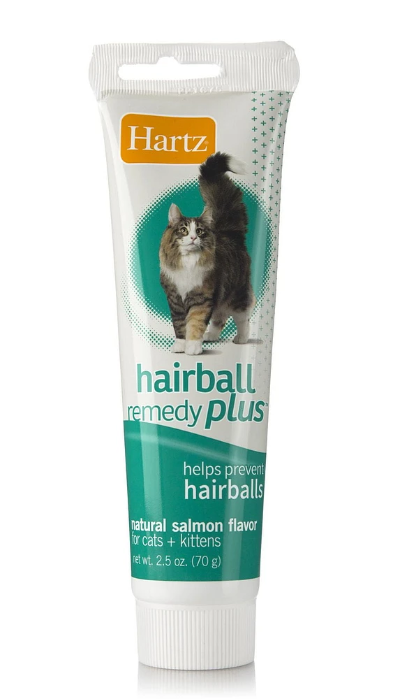 Hartz Hairball Remedy plus for Cats, Contains Omega 3-6-9 oils and vitamin E to help support healthy skin and coat