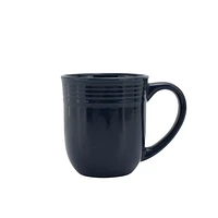 Mainstays Chiara Stoneware 16.5-oz Round Navy Mug, Color glaze with stoneware