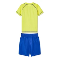 SpongeBob SquarePants Boys' Rash Guard 2-Piece Set, Sizes XS-L