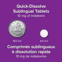 Webber Naturals® Melatonin Maximum Strength Quick Dissolve, 10 mg, 72 sublingual tablets, BONUS! 20% More