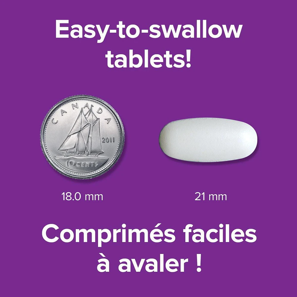 Webber Naturals Citrate de Calcium, Forte Absorption, 300 mg 120 comprimés