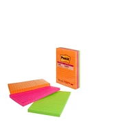 Post-it® Super Sticky Notes 660-3SSUC-C, Rio de Janiero, 4 in x 6 in (101.6 mm x 152.4 mm)