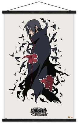 Naruto Shippuden – Itachi 22.375" x 34" Wall Poster with Beechwood Magnetic Frame, by Trends International