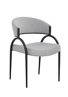 Jennifer Dining Chair, Set of 2, Grey/Black