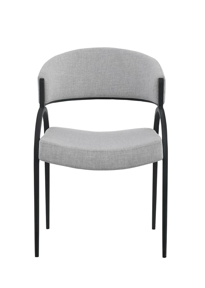 Jennifer Dining Chair, Set of 2, Grey/Black