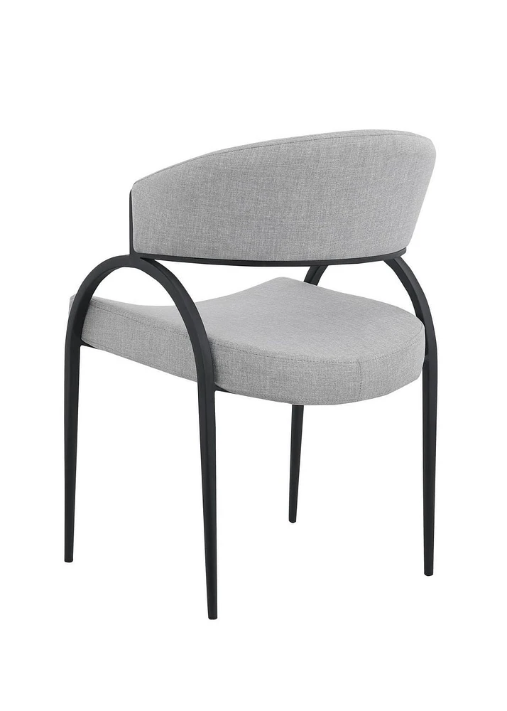 Jennifer Dining Chair, Set of 2, Grey/Black