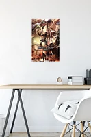 Attack on Titan: Season 3 – Key Art 22.375" x 34" Wall Poster with Beechwood Magnetic Frame, by Trends International