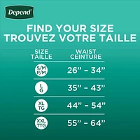 Sous-vêtement d’incontinence Depend Fresh Protection pour hommes, degré d’absorption maximal, P/M - TG, gris 17 - 19 Unités
